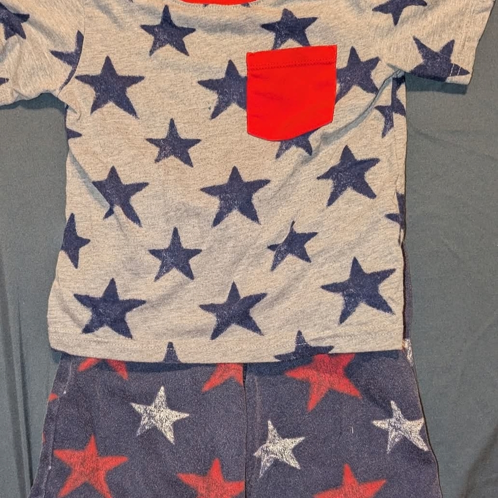 Kids Star Outfit- Gray and Red